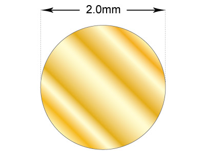 Filo A Sezione Tonda Df, 2 Mm, Oro Giallo Da 9 Kt, 100% Oro Riciclato - Immagine Standard - 2