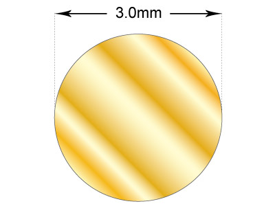 Filo Tondo In Oro Giallo 9k Temprato, 3,00 MM - Immagine Standard - 2