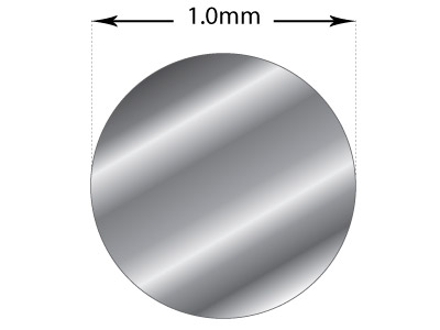 Filo A Sezione Tonda, 1 Mm, Oro Bianco Medio Da 9 Kt, 100% Oro Riciclato - Immagine Standard - 2