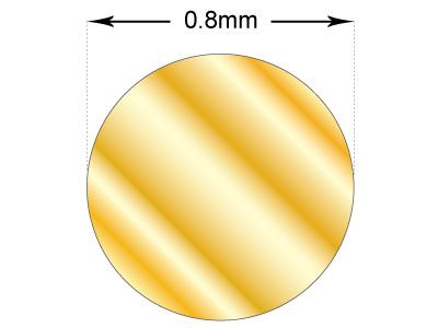 Filo Tondo Gold Filled 1/2 Duro, 0,80 MM - Immagine Standard - 2