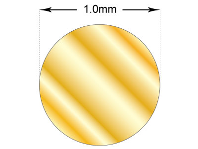 Filo A Sezione Tonda, 1 Mm, Semiduro, Oro Pieno - Immagine Standard - 2