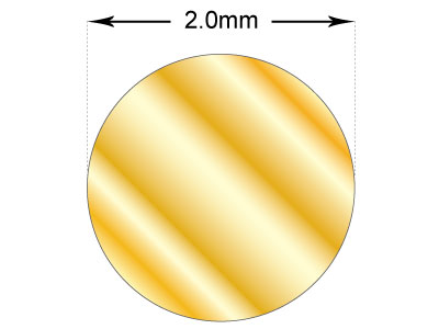 Filo A Sezione Tonda, 2 Mm, Semiduro, Oro Pieno - Immagine Standard - 2