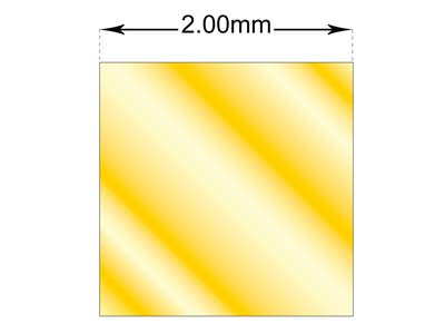 Filo Metallico A Sezione Quadrata Df Molto Morbido, 2 Mm, Oro Giallo Da 9 Kt, 100% Oro Riciclato - Immagine Standard - 2