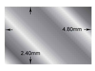 Filo A Sezione Rettangolare Molto Morbido, 4,8 X 2,4 Mm, Argento 925, 100% Argento Riciclato - Immagine Standard - 2