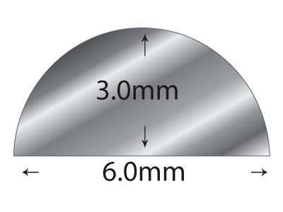 Filo Semianello Argento 925 Ricotto, 6,00 X 3,00 MM - Immagine Standard - 2