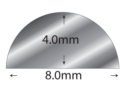 Filo Semianello Argento 925 Ricotto, 8,00 X 4,00 MM - Immagine Standard - 2