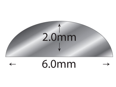 Filo Semianello Argento 925 Ricotto, 6.00 X 2.00 MM - Immagine Standard - 2