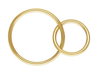 Anelli Di Collegamento In Oro Pieno, 15 MM E 10 MM - Immagine Standard - 1