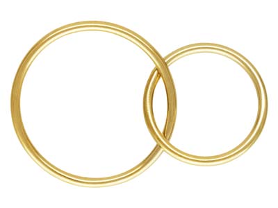 Anelli Di Collegamento In Oro Pieno Da 16 MM E 12 MM - Immagine Standard - 1