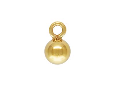 Pendente A Sfera In Oro Pieno Da 3 MM