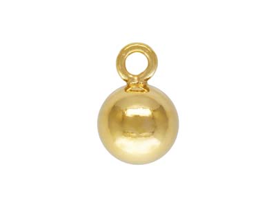 Pendente A Sfera In Oro Pieno Da 4 MM