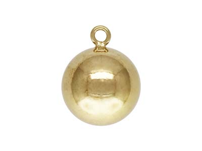 Pendente A Sfera In Oro Pieno Da 8 MM