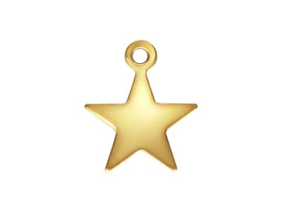 Charm Stella In Oro Pieno Da 8 MM