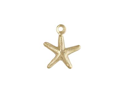 Charm Stella Marina In Oro Pieno Da 8 MM