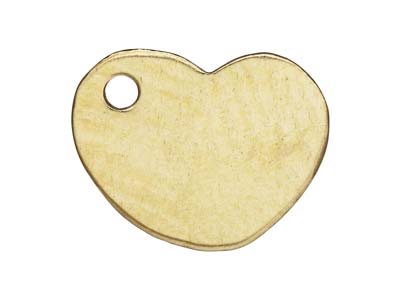 Charm A Cuore In Oro Pieno 8 X 7 MM