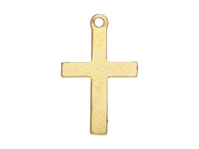Charm A Croce In Oro Pieno Da 16 X 10 MM - Immagine Standard - 1