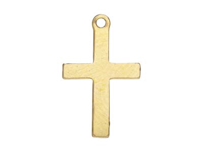 Charm A Croce In Oro Pieno Da 16 X 10 MM