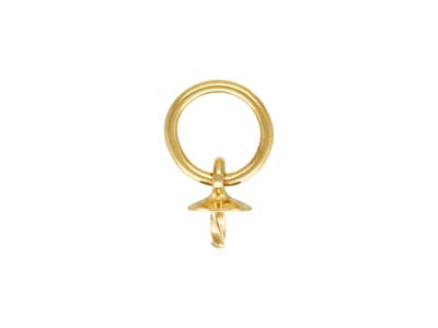 Anellino Coppa E Perno In Oro Pieno Da 3 MM