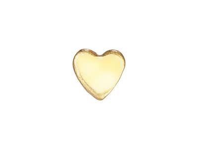 Semilavorato A Forma Di Cuore In Oro Pieno Da 3 X 3,5 MM