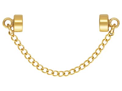 Catena Di Sicurezza Con Chiusura Magnetica, 40 Mm, Gold Filled