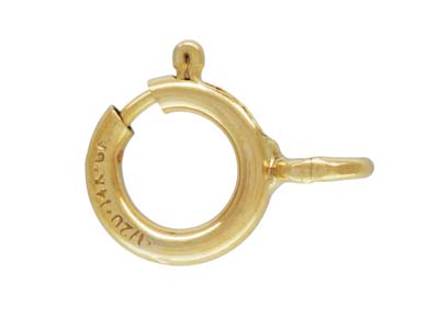 Chiusura A Molla Aperta In Oro Antico, 5 Mm, Confezione Da 5 - Immagine Standard - 1