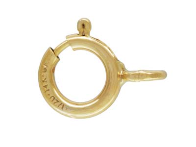 Anello A Molla Aperto 5 Mm, Oro Riempito, Sacchetto Da 5