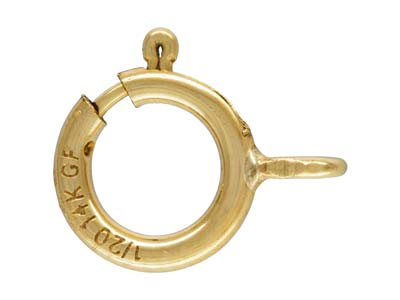 Chiusura A Molla Aperta In Oro Antico, 6 Mm, Confezione Da 5 - Immagine Standard - 1