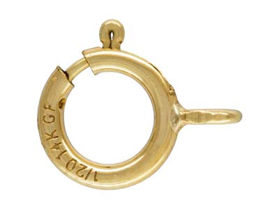 Anello A Molla 6 Mm, Oro Riempito, Sacchetto Da 5