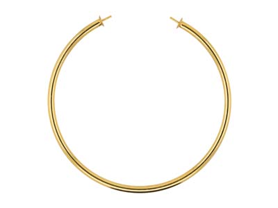 Bracciale Rigido Aperto Con Calotta4 Mm, Diametro 14,4 Cm, Gold-fille D