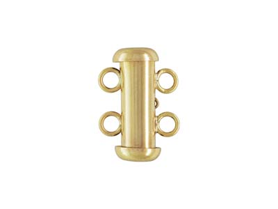 Chiusura A 2 File, Tubo 15 X 4,3 Mm, Gold Filled
