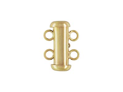 Chiusura Tubolare A 2 Fili In Oro Antico, 15 X 4,3 MM - Immagine Standard - 1