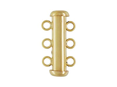 Chiusura Tubolare A 3 Fili In Oro Antico, 20 X 4,3 MM - Immagine Standard - 1