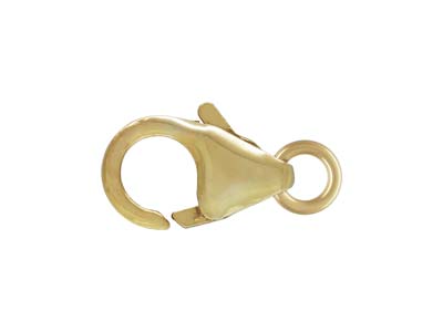 Chiusura A Moschettone Ovale In Oro Antico Con Anello, 8 MM