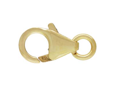 Chiusura A Moschettone Ovale In Oro Antico Con Anello, 10 MM - Immagine Standard - 1