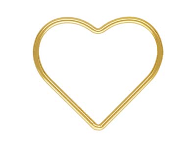 Anello Con Estremit Chiusa Cuore 17 Mm, Gold Filled