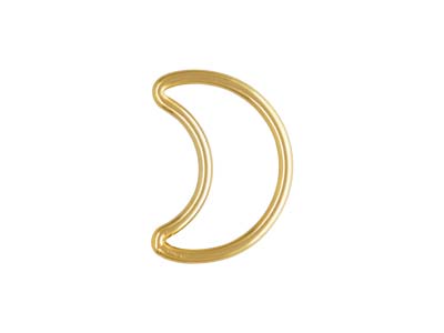 Confezione Da 5 Anelli Chiusi A Forma Di Luna Crescente In Oro Pieno Da 11 X 8 MM