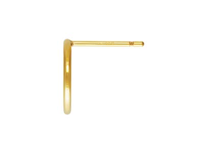 Orecchino Con Cerchio Della Vita In Oro Pieno Da 10 MM - Immagine Standard - 2