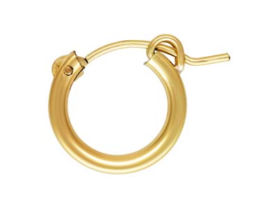 Orecchino A Cerchio Alla Creola In Oro Pieno Da 13 MM - Immagine Standard - 1