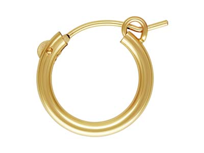 Orecchino A Cerchio Alla Creola In Oro Pieno Da 15 MM - Immagine Standard - 1