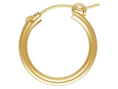 Orecchino A Cerchio Alla Creola In Oro Pieno Da 19 MM - Immagine Standard - 1