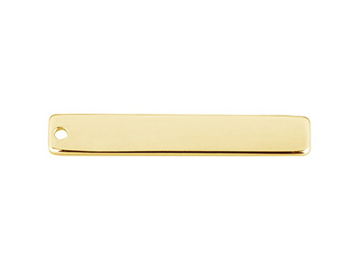 Semilavorato Per Stampaggio A Forma Di Barretta Rettangolare, 30 X 5 Mm, Laminato In Oro - Immagine Standard - 1