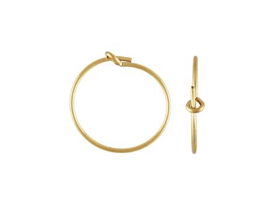 Orecchini A Cerchio Con Perline In Oro Antico, 15 MM - Immagine Standard - 1