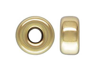 Perlina Piatta Semplice In Oro Antico Da 4 Mm, Confezione Da 5