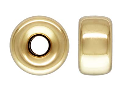 Perlina Piatta Semplice In Oro Antico Da 6 MM - Immagine Standard - 1