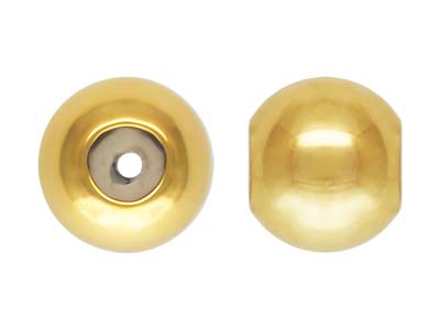 Perlina Rotonda Con Fermo In Silicone In Oro Antico, 3 MM