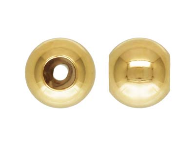 Perlina Rotonda Con Fermo In Silicone In Oro Antico, 4 MM