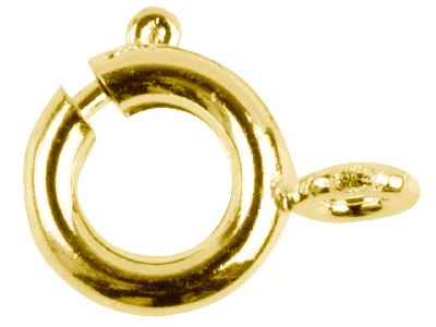 Confezione Da 10 Chiusure A Molla, 9 Mm, Placcatura In Oro - Immagine Standard - 1