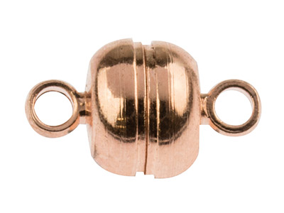 Confezione Da 4 Chiusure Magnetiche Rotonde Piccole, Placcatura In Oro Rosa - Immagine Standard - 1
