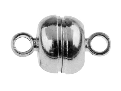 Confezione Da 6 Chiusure Magnetiche, Rotonde, Piccole, Placcate Argento - Immagine Standard - 1