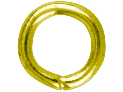 Confezione Da 100 Anellini Rotondi, 5 Mm, Placcati Oro, Calibro 0,95 MM - Immagine Standard - 2